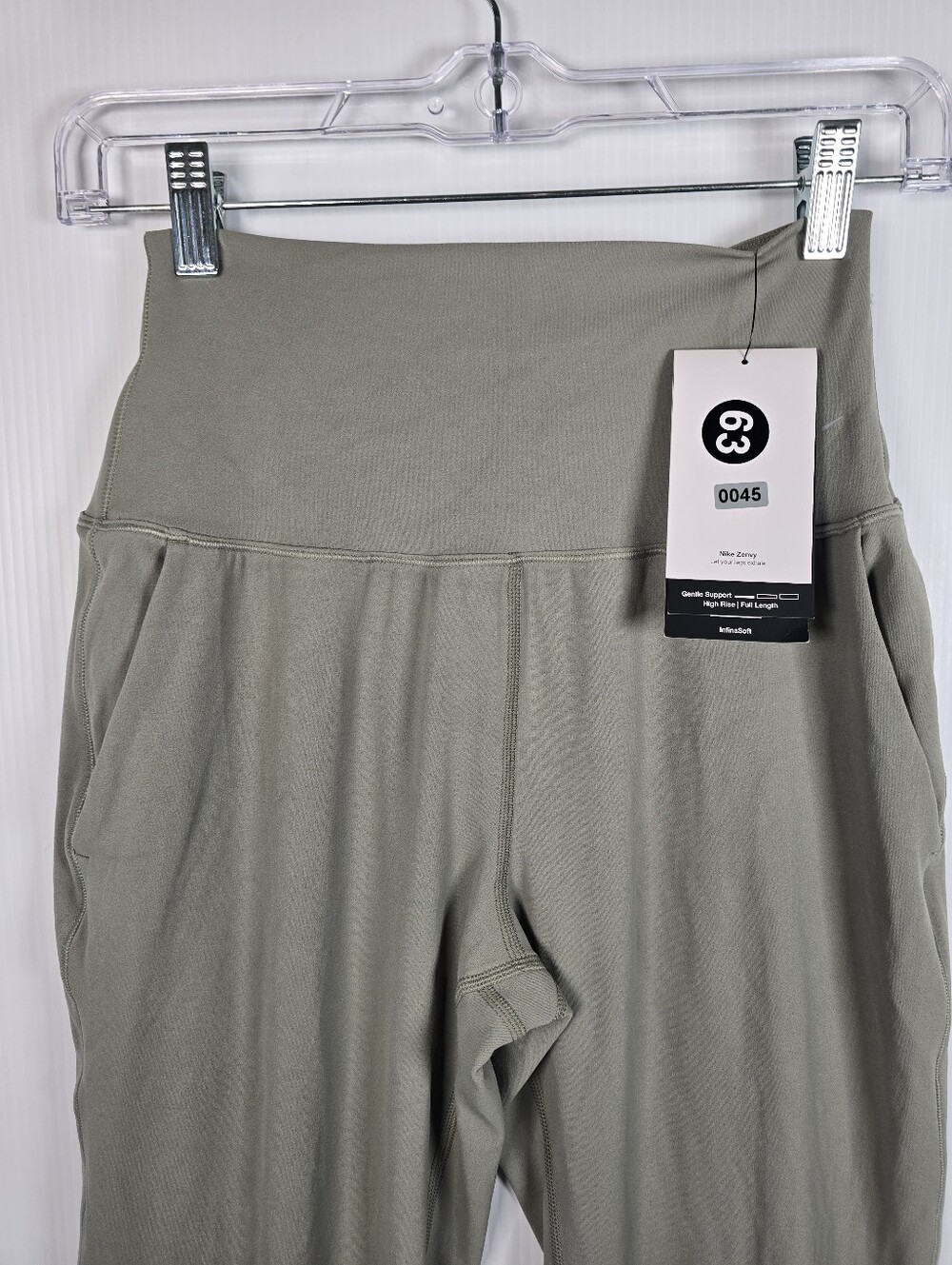 NWT Nike Womens Zenvy Dri-FIT Taupe High Rise Joggers Activewear Sporty Size XS - Picture 3 of 16